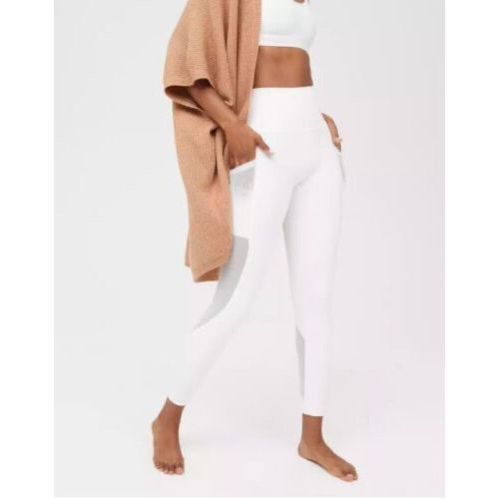Aerie Offline white mesh panel pockets Legging size L m5